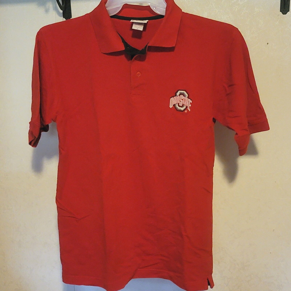 Red Oak Sportswear Ohio State Polo 3-Button Mens sz M Thick Material